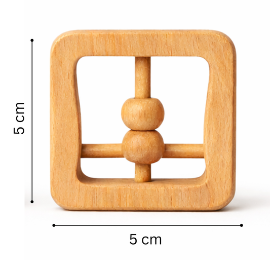 Wooden Baby rattle with Rings (Set of 3)