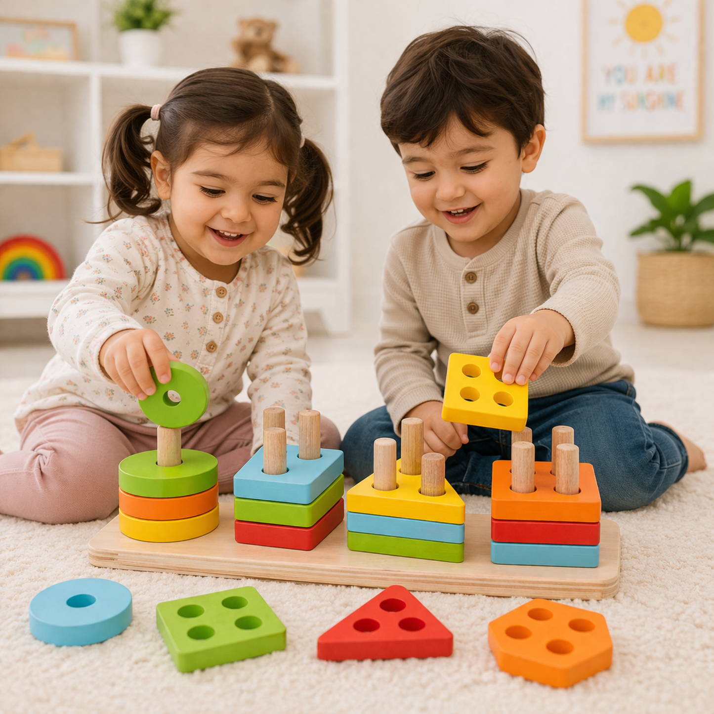 Wooden Shape Stacker