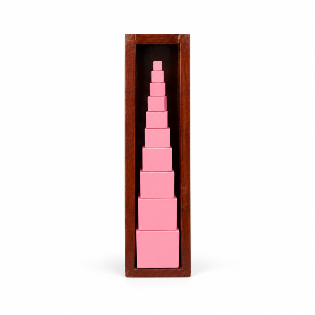 Montesoori Pink tower with box