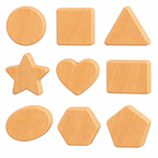 Wooden Geometric Shapes Learning Set