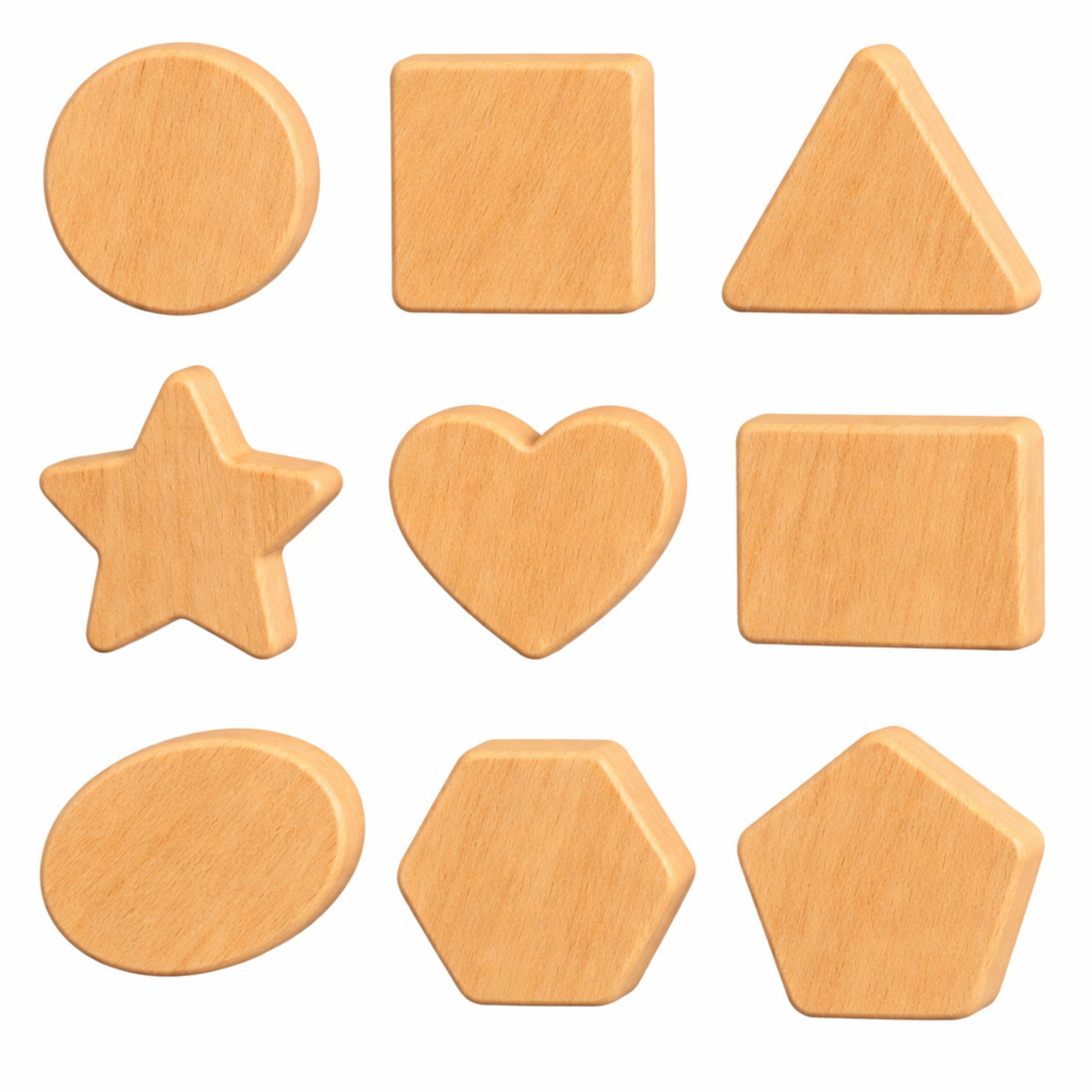 Wooden Geometric Shapes Learning Set