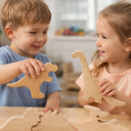 Wooden Dinosaur Shape Set