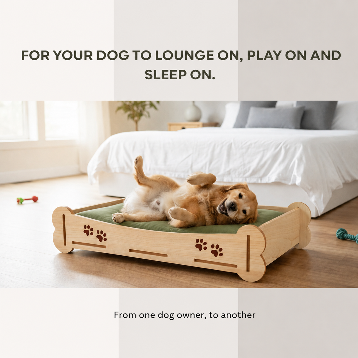 Pine Wood Dog Bed