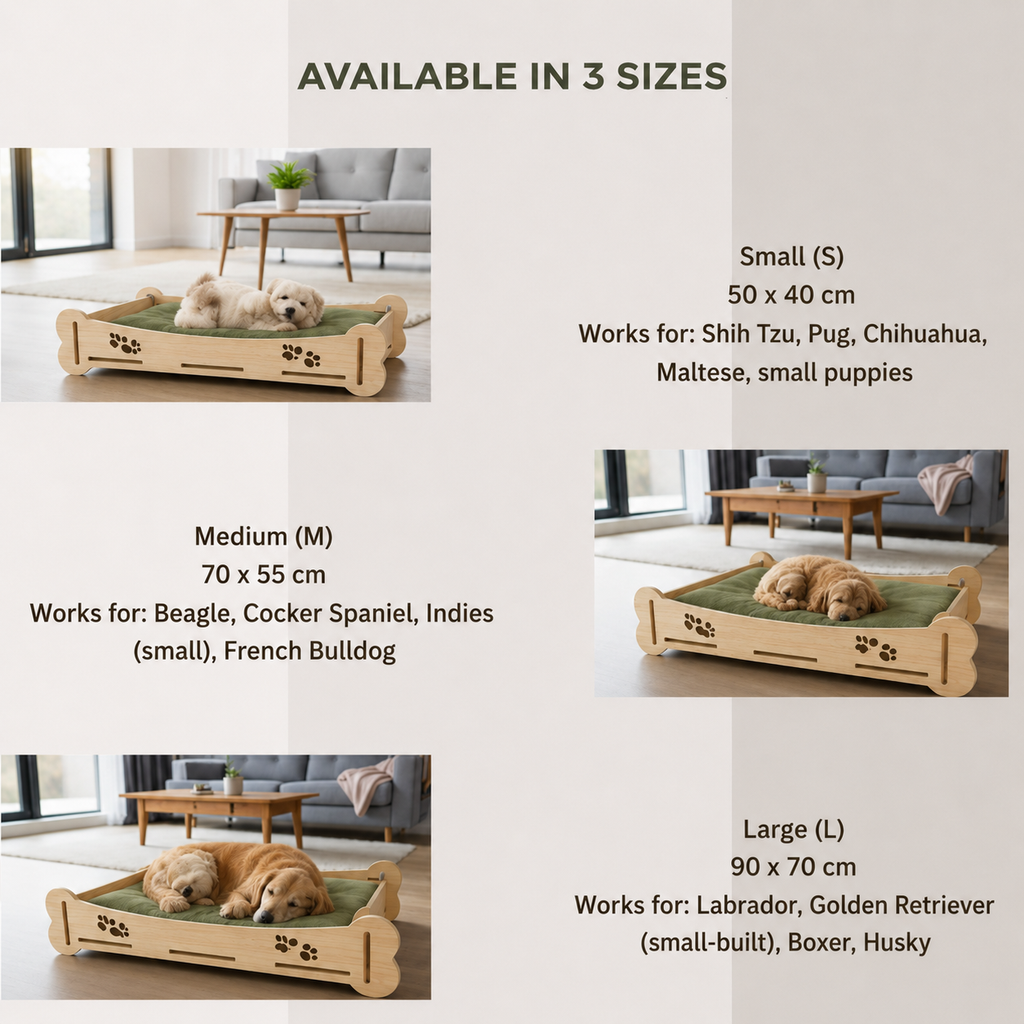Pine Wood Dog Bed