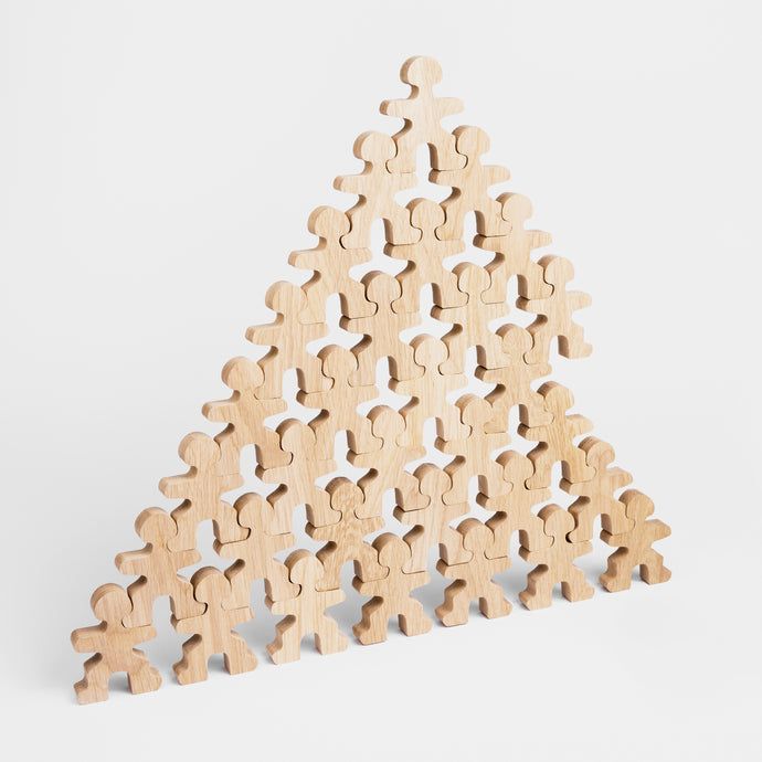 Wooden People Puzzle – Creative Stacking & Balance Game 15pcs