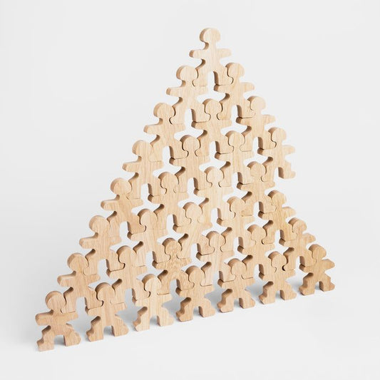 Wooden People Puzzle – Creative Stacking & Balance Game 15pcs