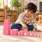 Montesoori Pink tower with box