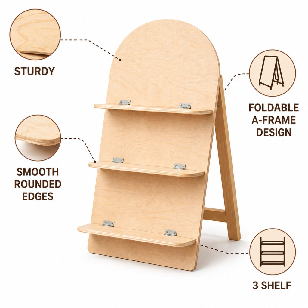 Foldable Wooden Shelf
