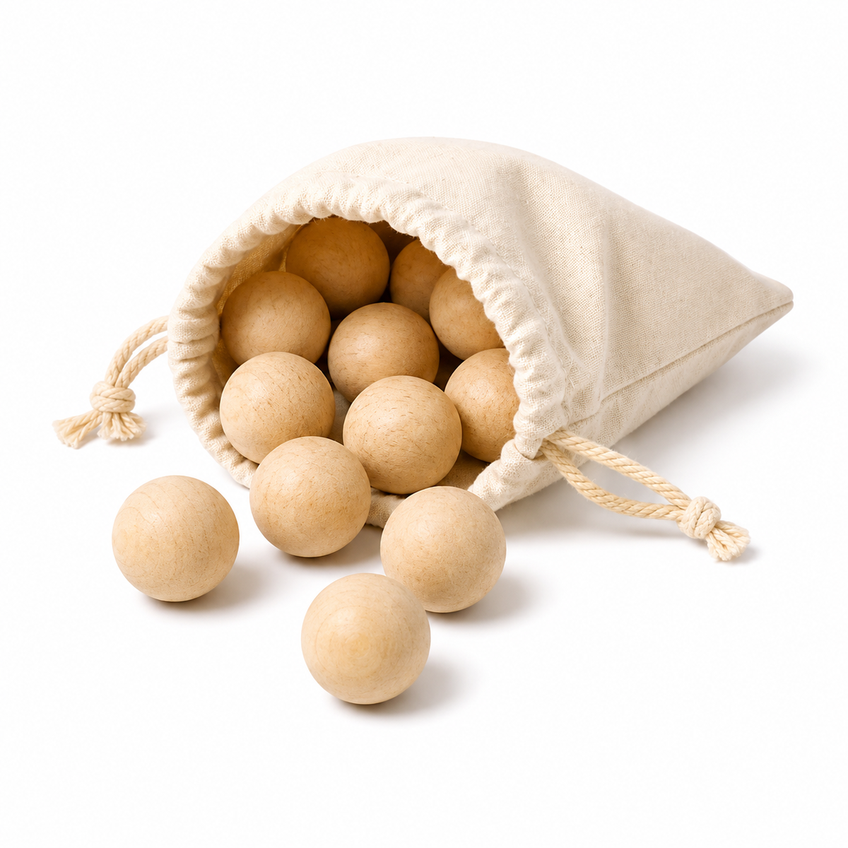 Wooden Balls with Hole (Pack of 10)