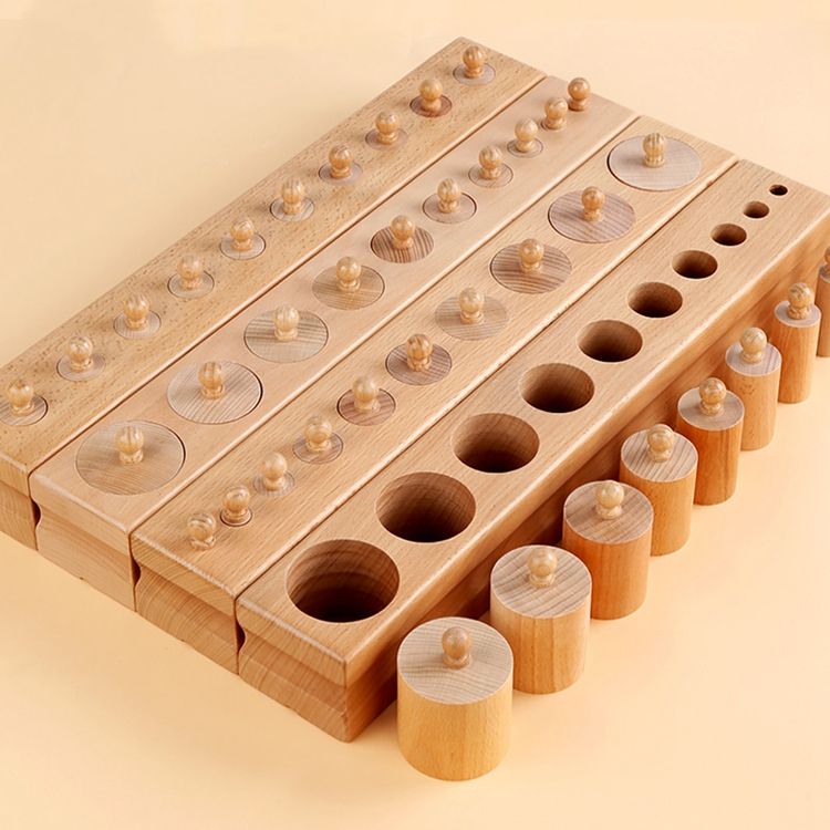 Montessori Knobbed Cylinders (set of 4)