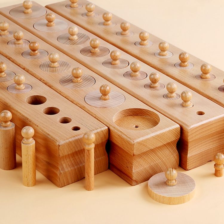 Montessori Knobbed Cylinders (set of 4)