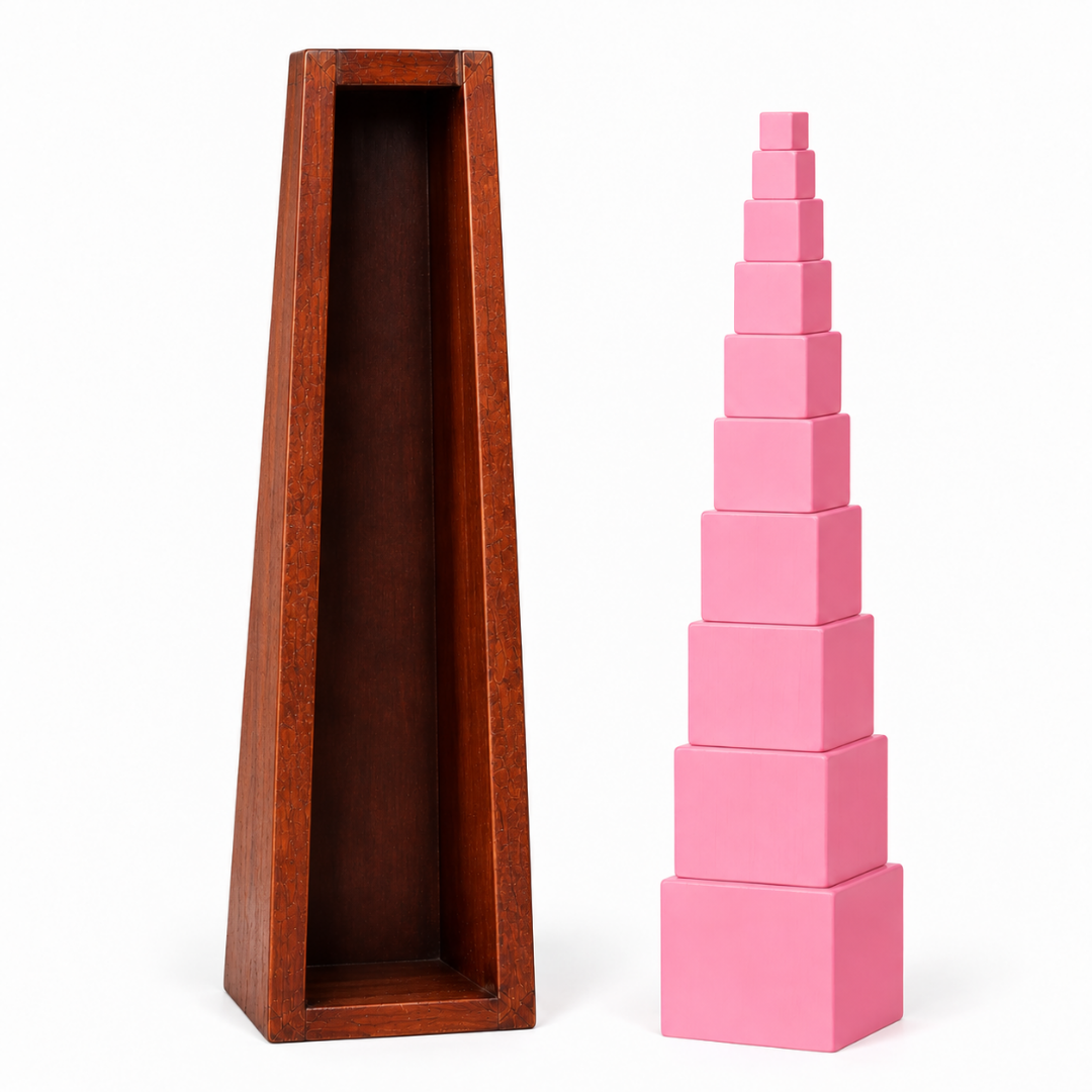Montesoori Pink tower with box