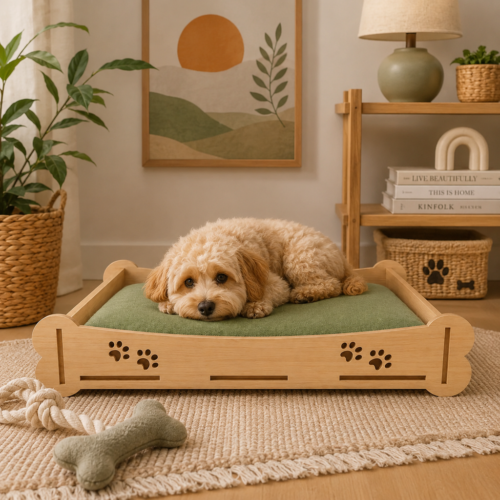 Pine Wood Dog Bed