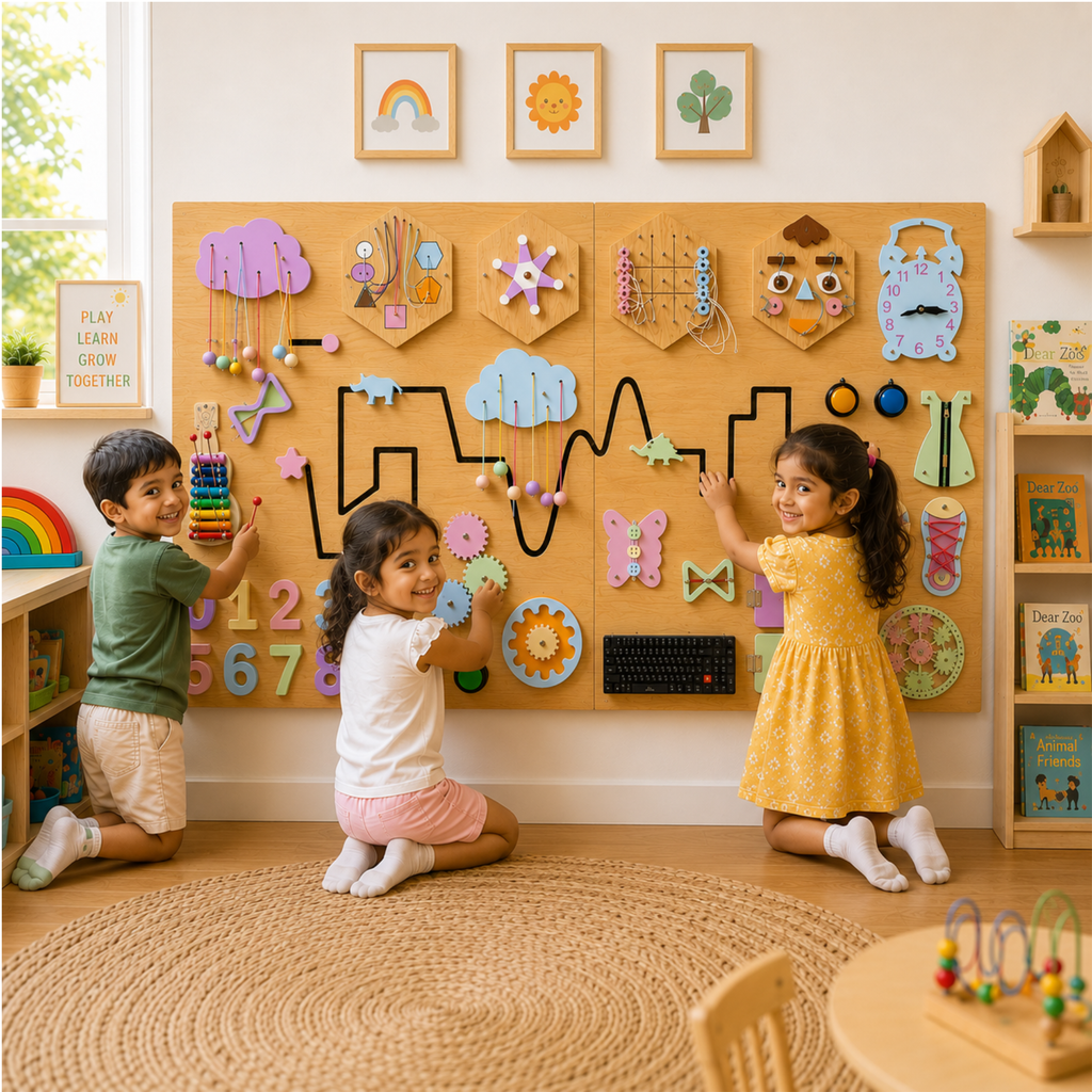 Montessori Sensory Board – Interactive Busy Board for Kids