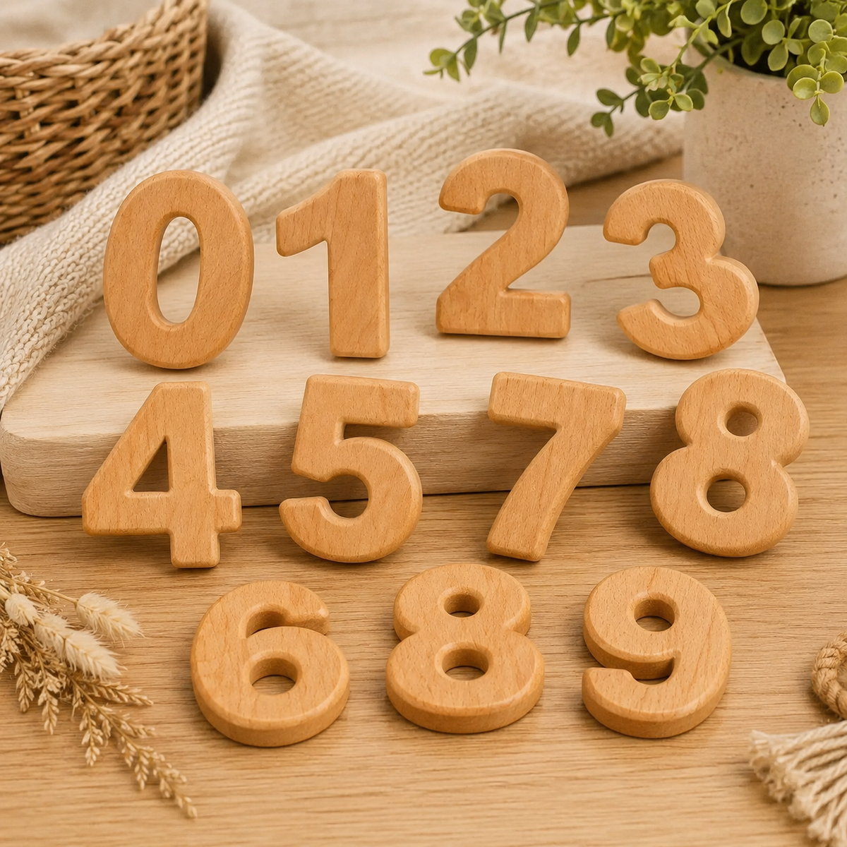 Set of wooden Numbers