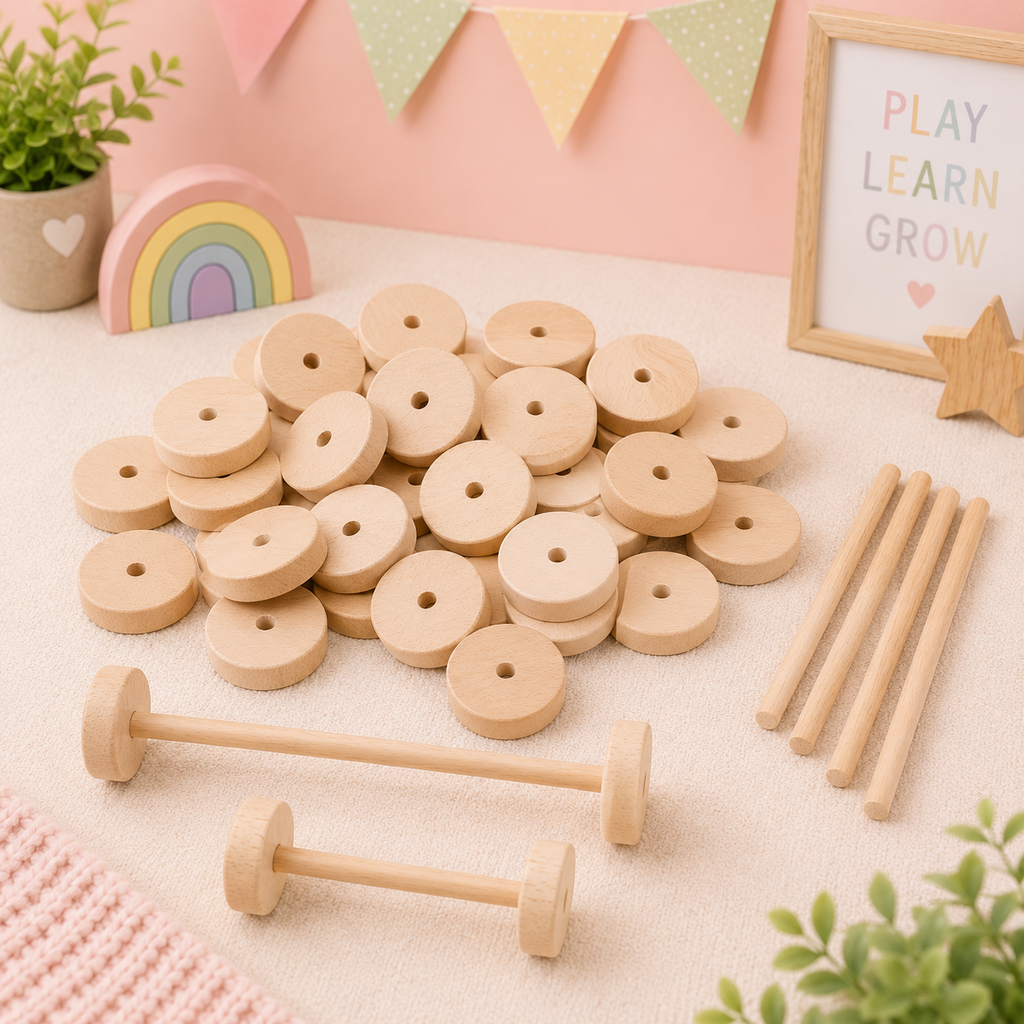 Wheel with Wooden Sticks - Wooding