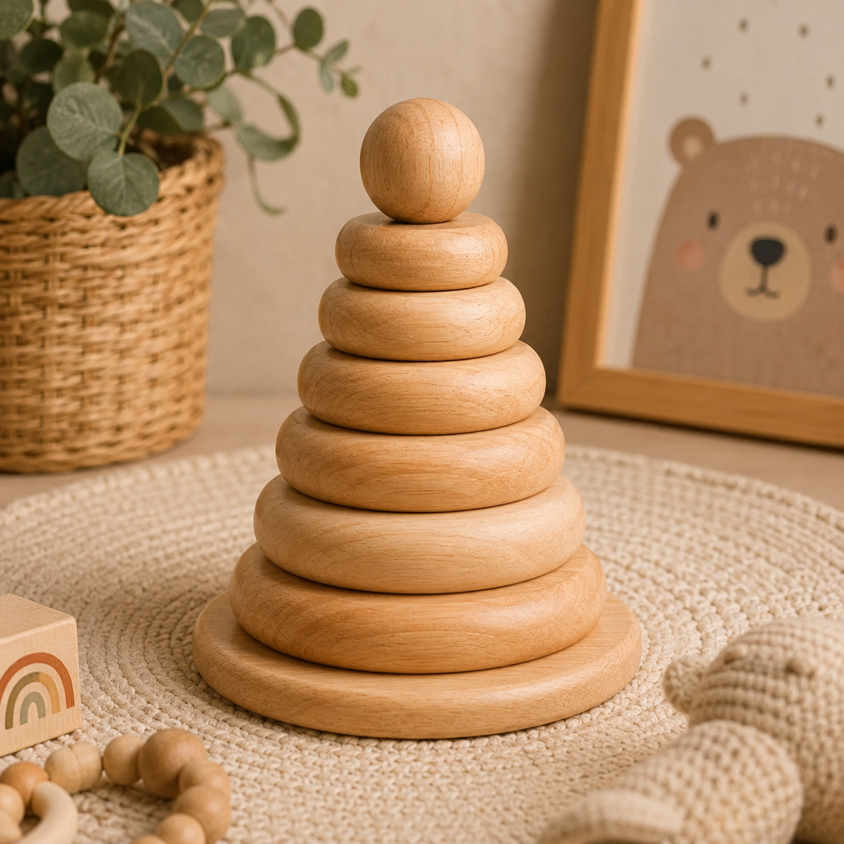 Wooden Ring Stacker