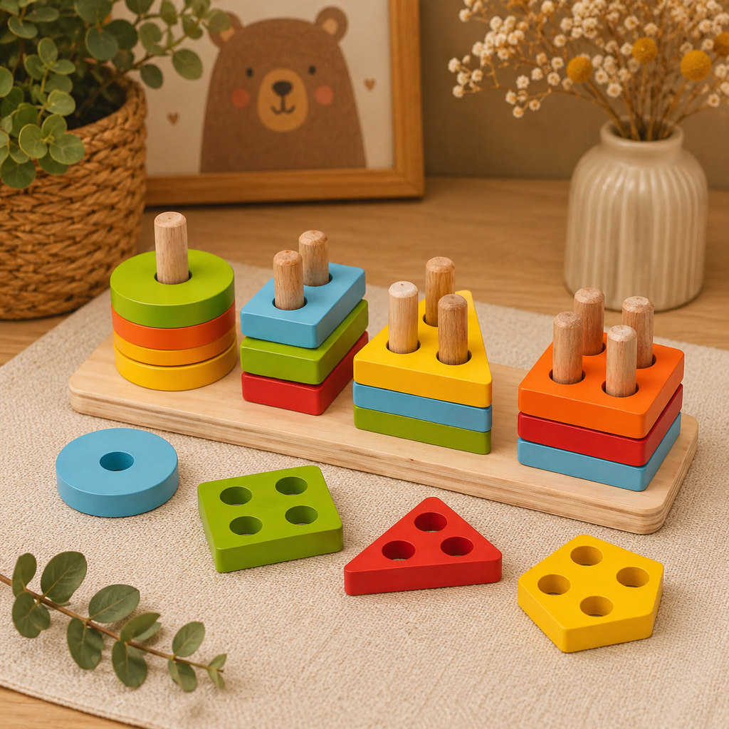Wooden Shape Stacker