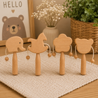 wooden Rattle with Handle